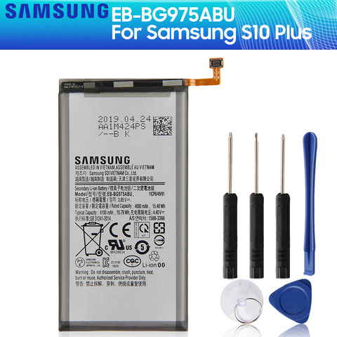 SAMSUNG batterie de remplacement d'origine EB-BG975ABU pour Samsung GALAXY S10 + S10 Plus S10Plus SM-G9750 G9750 4100mAh batterie de téléphone ► Photo 1/6