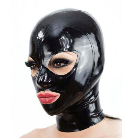 Capuche en Latex yeux ouverts et bouche pour belle fille masque en caoutchouc tenue de club Costume ► Photo 1/2