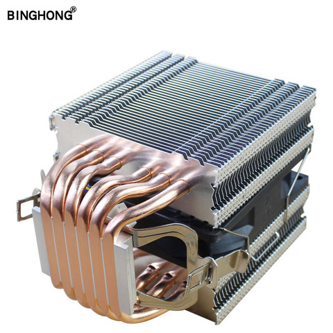 Radiateur de processeur en cuivre pur 6, 90MM, 4 broches, PWM, ventilateur silencieux, pour carte mère INTEL I3 I5 I7 I9 AMD3 AM4 2011x79x99 ► Photo 1/6