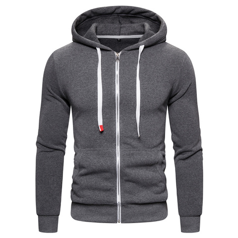 NEGIZBER marque qualité sweat à capuche en coton hommes solide décontracté épais polaire printemps hommes sweat-shirts mode Slim Fit à capuche hommes sweats à capuche ► Photo 1/6