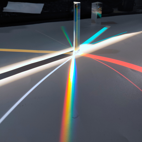 Verre optique réfléchissant à Angle droit, prisme triangulaire pour l'enseignement du spectre lumineux, prisme arc-en-ciel, 1 pièce ► Photo 1/6