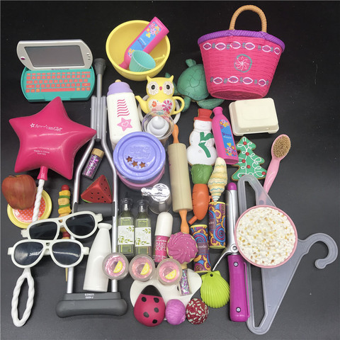 Meubles de poupées mixtes, jouets, Biscuits, gâteaux, coquillages, sac, cintre, accessoires pour poupées de 40 à 45 cm, 18 pouces, maison de jeu pour nouveau-né ► Photo 1/1