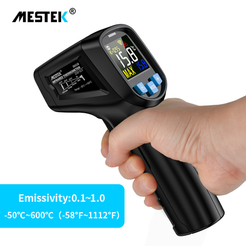 Mestek – thermomètre numérique à infrarouge sans Contact, pistolet, pyromètre, Laser IR, mesure de la température-50 ~ 600C, IR03B ► Photo 1/6