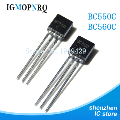 50pcs BC550C + BC560C chaque 25 pièces BC550 BC560 TO92 Transistor DIP-3 45V 0.1A à 92 nouveau ► Photo 1/2