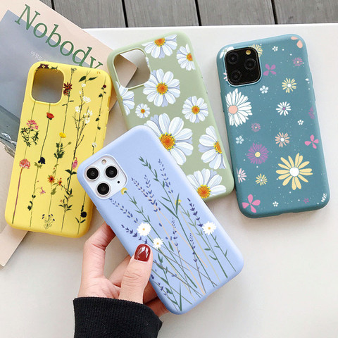 Coque de téléphone Samsung à motif floral, étui en TPU pour Galaxy A50 A51 A70 A71 A10 A20 A30 A20E A21S A31 A40 A91 S8 S9 S10 S20 FE S21 Plus Ultra S10E ► Photo 1/6