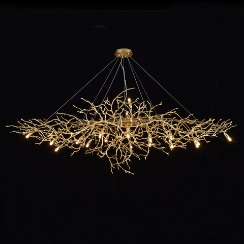 Phube-lustre en cristal avec gouttes d'eau et Branches artistiques, éclairage décoratif décoratif de plafond, éclairage décoratif de plafond, idéal pour un Salon ► Photo 1/5