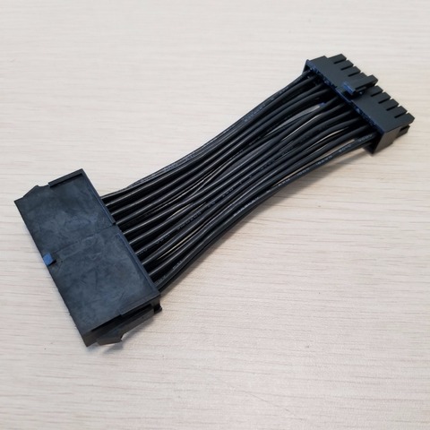 PSU – adaptateur de convertisseur de câble d'alimentation ATX 24 broches à 20 broches femelle à mâle 18awg 10cm pour PC bricolage ► Photo 1/4