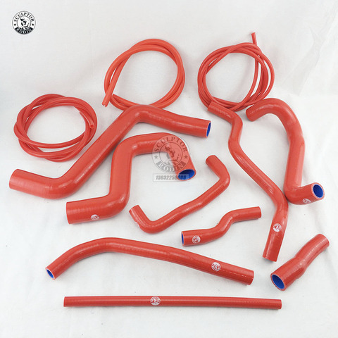 Tuyau d'admission en Silicone + Kit de tuyau d'aspiration pour V W Golf GT I MK2 1.8 8V code PB 1987-1991(12 pièces) rouge/bleu/noir ► Photo 1/4