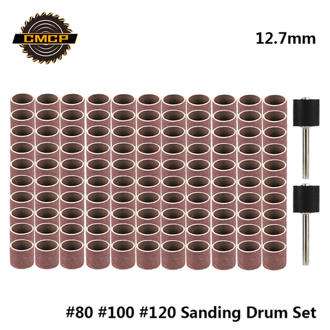 CMCP 12.7mm Kit de tambour de ponçage grain #80 #100 #120 bande de ponçage pour manchons Dremel pour Mini meuleuse d'angle électrique mandrins de ponçage ► Photo 1/6