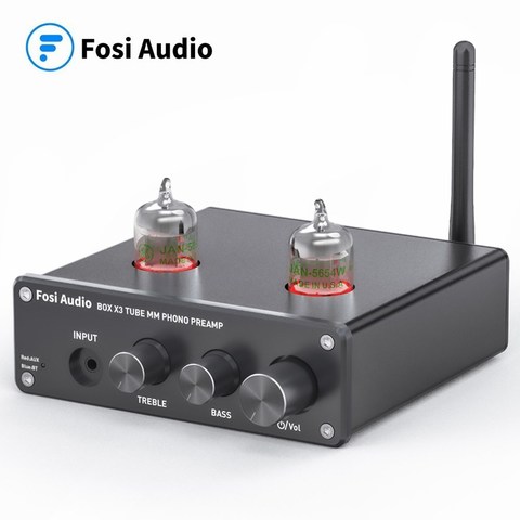 Fosi – préampli Audio Bluetooth pour phonographe, préamplificateur avec lampe à vide GE5654, pré-amplificateur HiFi ► Photo 1/6