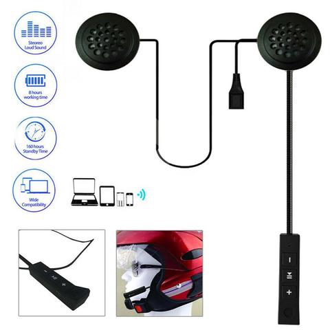 Casque Moto Bluetooth 5.0 casque Anti-interférence pour casque Moto équitation interphone Moto mains libres casque MP3 haut-parleurs ► Photo 1/6