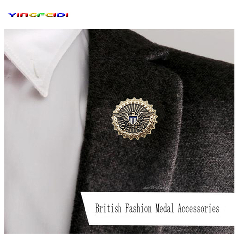 Insigne de mode décontracté en métal petite broche accessoires de médaille de mode britannique ► Photo 1/5