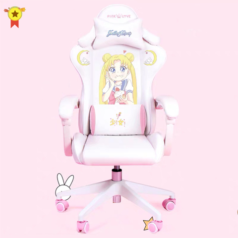 Nouveau haute qualité WCG chaise de jeu filles mignon rose ordinateur fauteuil bureau maison levage réglable chaise pivotante chaise de massage ► Photo 1/5