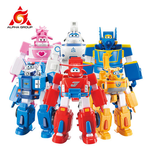 Jeu de véhicules d'ingénierie Super Wings, aventure dans l'espace, avec Mini Robot, marionnettes mobiles, cadeaux pour enfants ► Photo 1/6