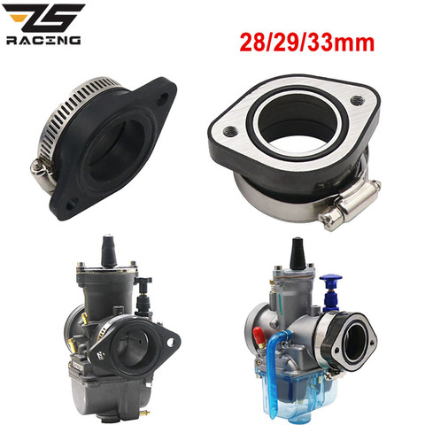 ZS Racing Moto Carburateur Caoutchouc Adaptateur D'entrée Pipe D'admission Pour PWK21 24 26 28 30 32 34 PE26 28 30 TM33 40 Carb ► Photo 1/6