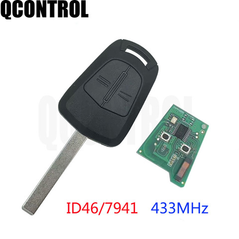 QCONTROL – clé de voiture G1-AM433TX compatible avec la puce PCF7941, pour Opel, Vauxhall, Corsa D (2007 – 2012), Meriva B (2010-2013) ► Photo 1/3