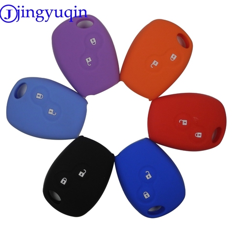 Étui pour clé télécommande en caoutchouc Silicone à 2 boutons, pour Renault Kangoo, DACIA, Scenic, Megane, Sandero, Captur, Twingo Modus, nouveau ► Photo 1/6