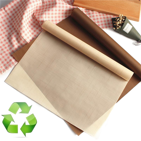 2 tailles réutilisable antiadhésif papier de cuisson chaleur presse Pad réutilisable tapis de cuisson pâtisserie cuisson huile papier cuisine outils de cuisson ► Photo 1/6