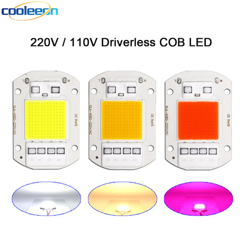 Lampe de croissance LED COB à spectre complet, puce intelligente, sans pilote, 20/30/50W, 110/220V ► Photo 1/6