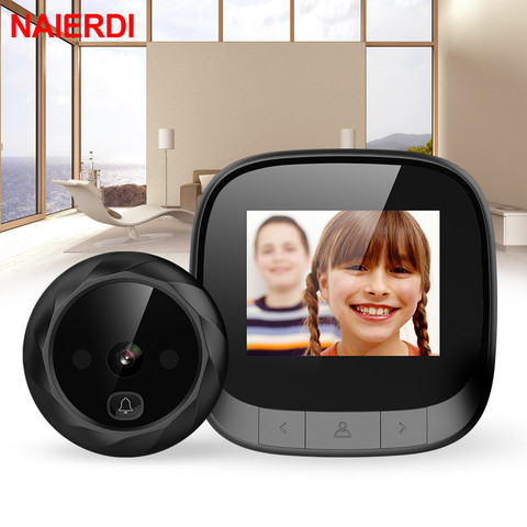 NAIERDI-visionneuse de porte numérique avec écran LCD 2.4 pouces, caméra électronique avec enregistrement de nuit infrarouge ► Photo 1/6