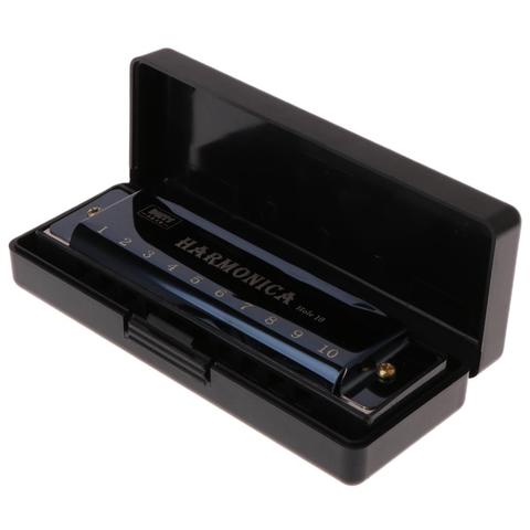 10 trous clé de C Blues Harmonica Instrument de musique jouet éducatif avec étui ► Photo 1/6