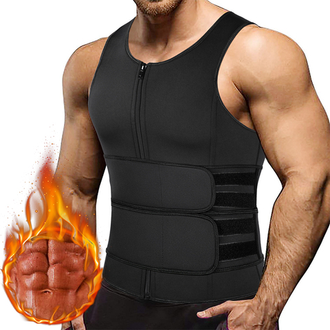 Hommes taille formateur réservoir hauts Shapewear minceur corps Shaper Compression chemise sous-vêtements pour perte de poids entraînement Sauna Sweat gilet ► Photo 1/6