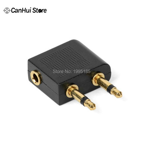 Adaptateur Audio universel 3.5mm à 2x3.5mm, connecteur convertisseur pour casque d'écoute d'avion ► Photo 1/4