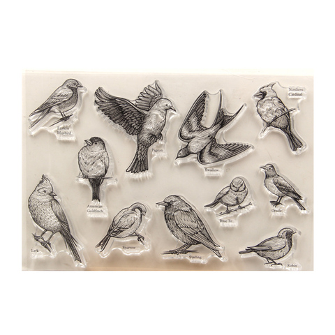 KLJUYP – timbres de scrapbooking clairs en forme d'oiseaux, en papier artisanal ► Photo 1/1