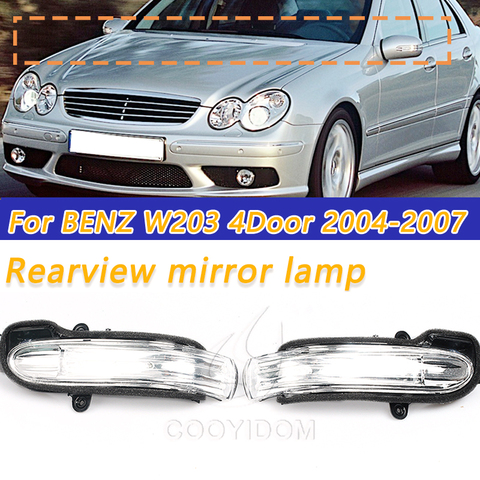 COOYIDOM voiture marqueur lumière porte aile rétroviseur pour Mercedes Benz W203 4 porte 2004-2007 clignotant indicateur lampe latérale ► Photo 1/6