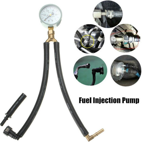 Outils d'essai d'essence de testeur de manomètre de pompe d'injection de carburant de voiture des véhicules à moteur pour la voiture universelle ► Photo 1/6