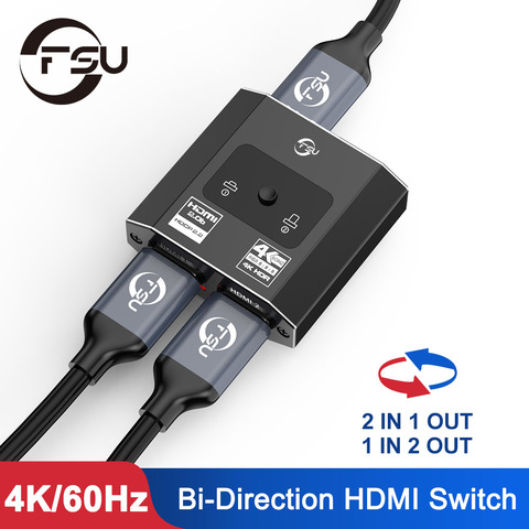 Commutateur HDMI bidirectionnel FSU répartiteur HDMI 4K bidirectionnel 1x adaptateur 2/2x1 commutateur HDMI pour PS4/PS5 Xiaomi MiBox commutateur HDMI ► Photo 1/6