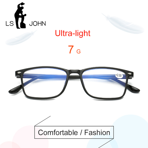 LS JOHN-lunettes de lecture ultralégères Anti bleu, pour hommes et femmes, antifatigue, presbytes, hypermétropie, unisexes ► Photo 1/6