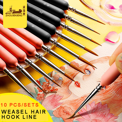 Weasel-ensemble stylo pour crochet à cheveux, peinture à l'huile, aquarelle, ensemble de pinceaux en acrylique, ultra fine, chaussures en pierre ► Photo 1/6