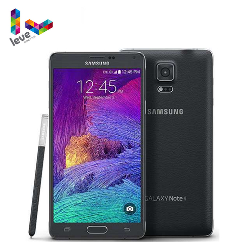 Téléphone portable d'origine débloqué Samsung Galaxy Note 4 N910 N9100 3 go de RAM 32 go ROM Quad Core 5.7 