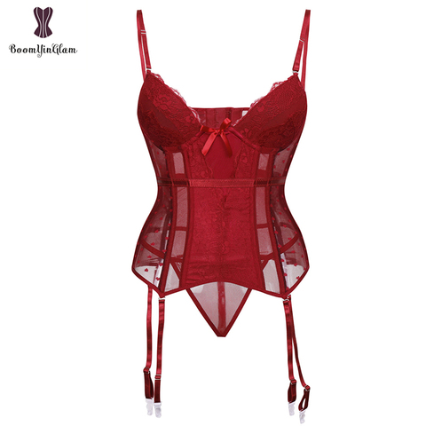 Bretelles amovibles, Corset Bustier, Basque amovible, sous-rembourré léger, Lingerie pour femmes, Accent Amour, bretelles ► Photo 1/6