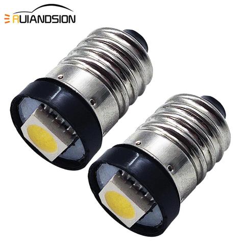 Mini lampe de remplacement Led 2x3V 6V 12V 24V 4300K 0.5W E10 1 5050 lampe pour voiture, prise à vis automatique, ambre blanc 6000K ► Photo 1/6