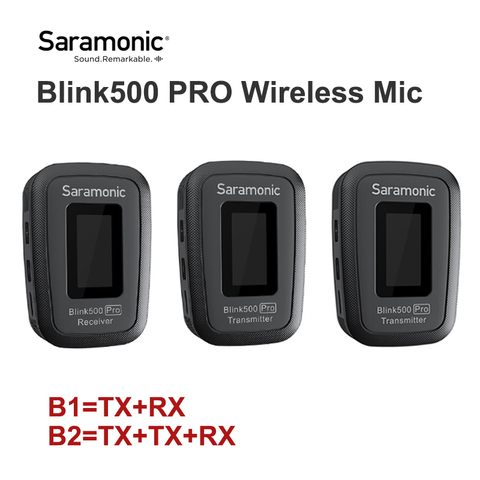 Saramonic – Microphone Lavalier à condensateur Blink500 Pro B1 B2, 500, sans fil, pour Studio, Interview, double canal, pour téléphone et appareil photo ► Photo 1/6