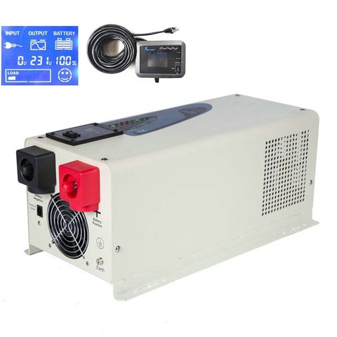 Onduleur à onde sinusoïdale pure 3000w, 12/24/48v dc vers 110-220v ac, chargeur inclus ► Photo 1/6