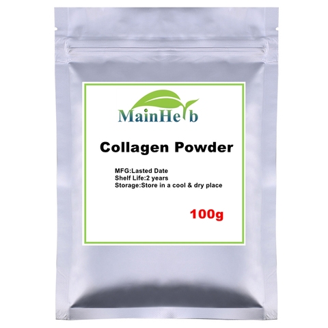 Poudre de collagène pur pour soins de la peau, 100-1000g, pour blanchir la peau, peptides de collagène, poudre marine, livraison gratuite ► Photo 1/6