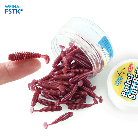 Leurres de ver artificiels souples de pêche TPR 0.5g 35mm odeur de poisson Silicone appâts flexibles appâts de natation asticots ► Photo 1/6