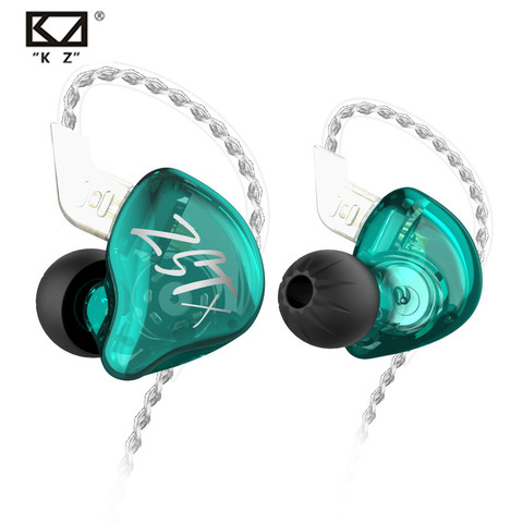 KZ – écouteurs intra-auriculaires pour Sport, casque d'écoute hybride, basse, hi-fi, stop-bruit, avec câble à 2 broches, ZST X 1BA + 1DD ► Photo 1/6