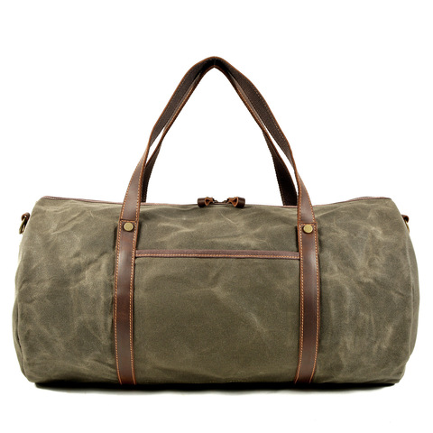 Grand sac de voyage pliable rétro grand sac portable étanche pour loisirs extérieur de grande capacité ► Photo 1/5