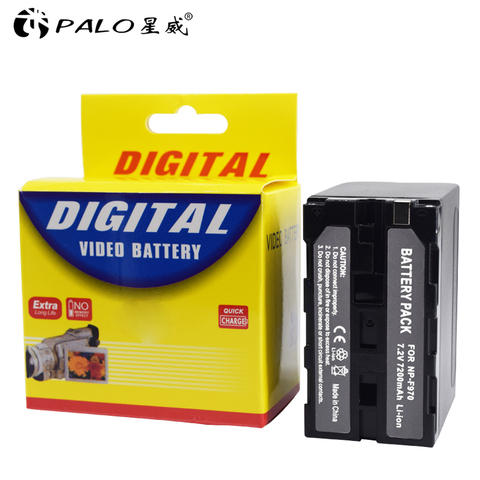 PALO 7.2V 7200mAh NP-F960 NP-F970 NP F960 F970 F950 Batterie pour Sony PLM-100 CCD-TRV35 MVC-FD91 MC1500C L10/Double chargeur USB ► Photo 1/6