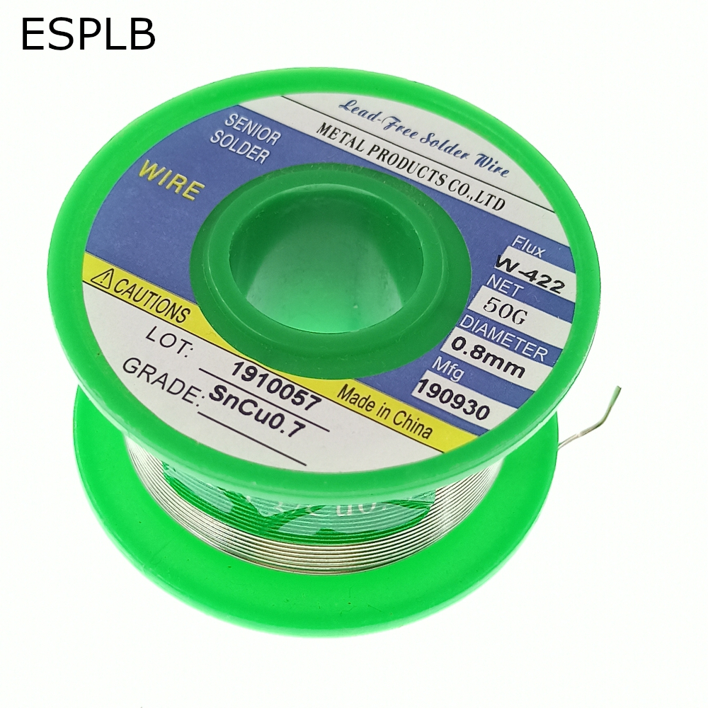 ESPLB 0.8/1.0/1.2/1.5/2.0mm fil de soudure sans plomb étain 50G noyau de colophane soudure Sn99.3 Cu0.7 fer à souder ► Photo 1/6