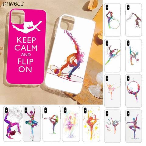 FHNBLJ – coque de téléphone pour iPhone 8 7 6 6S Plus X 5s SE 2022 XR 11 pro XS MAX, gymnastique, aquarelle, bricolage, impression ► Photo 1/6