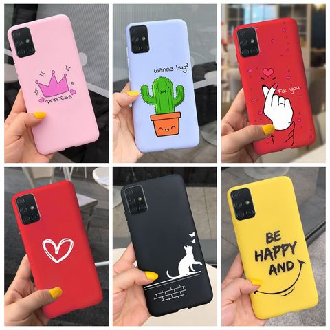 Pour Samsung Galaxy A51 étui A71 Silicone souple housse de protection complète pour Samsung A51 A515F coque de téléphone Galaxy A71 A 71 A715F couverture ► Photo 1/6