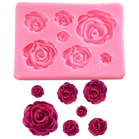 Moule de savon en silicone 3D Rose, 1 pièce, pour la fabrication de savon fait main, Non toxique, moule à bougie et chocolat ► Photo 1/6