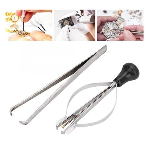 2 pièces professionnel A Style + B Style montre mains dissolvant presseur Kit montre main extracteur montage outil montre réparation ensemble d'outils nouveau ► Photo 1/6