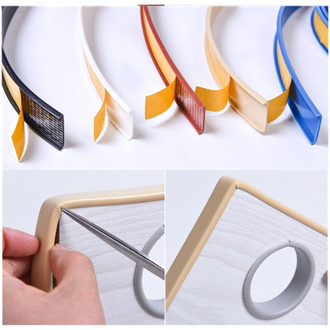 Soft Self Adhesive U Edge Banding Edging Edgeband for furniture Wardrobe cupboard 16MM 18MM 22MM dash-proof adhesive stripe ► Photo 1/6