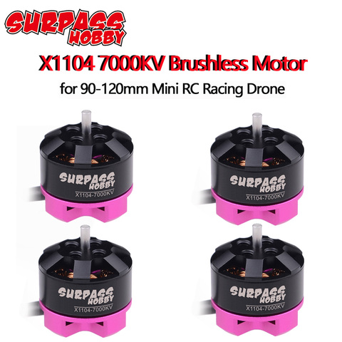 Moteur sans balais, pour Mini Drone de course, 4 pièces, 1103 1104 4600KV 7000KV 7800KV 10000KV, pour Mini Drone RC 80 90 100 mm 120mm ► Photo 1/6